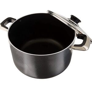 Alpine Cuisine 22 Quart Aluminum Non-Stick Dutch Oven Pot with Glass Lid